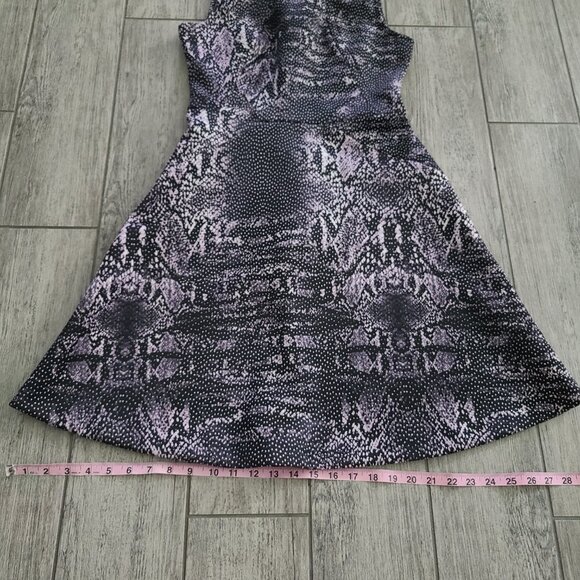 Jennifer Lopez women's fit and flare dark grey scuba formal dress size 4 - Picture 8 of 13